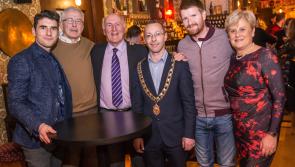Bernard Brogan senior meets his former trainer Eddie Keher in Kilkenny