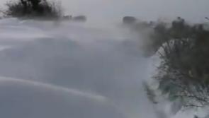 VIDEO: Snow drift blocks this Kilkenny road as storm hits hard 