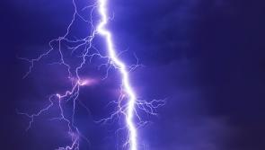 Severe thunderstorm in Kilkenny with status yellow weather warning in place