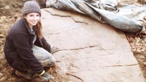The Kilkenny girl working on the 5,500-year-old  tomb - Ireland's most significant archaeological find in decades
