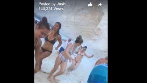 Video: Horror moment Kilkenny man witnesses Greek beach cliff collapse