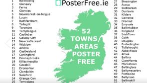 Support grows for 'Poster Free Towns' for elections