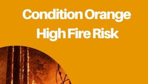 Status Orange, High Forest Fire Risk Warning issued 
