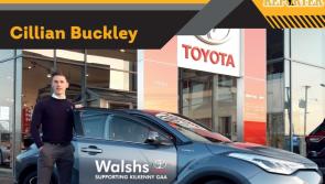 Kilkenny hurler Cillian Buckley and his brand new Toyota CHR Hybrid Sport