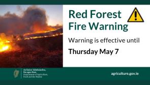 Alert for Kilkenny landowners - Red Fire Warning issued by Department of Agriculture 