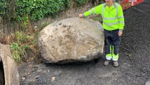 Ice age boulder uncovered during roadworks in the Midlands