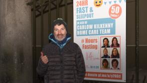 Kilkenny man sleeps out and fasts for 24 hours to raise funds for Homecare Team