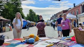 Meet the Knitted Together 2 team at the farmer's market in Kilkenny