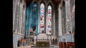Magnificent east window being refitted in Kilkenny cathedral after repair