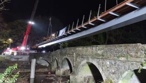 Great excitement in Castlecomer as new pedestrian bridge structure arrives
