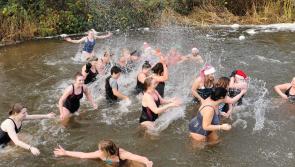 Bracing festive fun at  St Stephen's Day charity swim in Freshford
