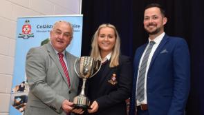 Pictures: Nickey Brennan presents certificates at Mooncoin school awards night