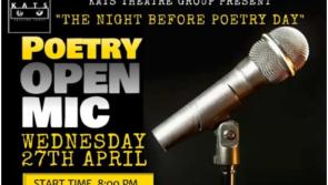 KATS poetry open mic night on Wednesday April 27 at Cleeres Pub