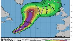 ALERT: Hurricane Martin projected to change course towards Ireland