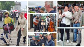 PICTURES: Crowds attend the Irish Derby Festival Day 2 as the rain comes down at the Curragh 