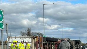 PICTURES: Kilkenny ring road crash - driver rushed to hospital as truck overturns *updated*