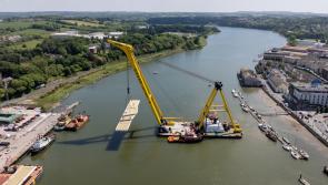 Pictures: Big moment for Kilkenny and South-East as new bridge swings into place over River Suir
