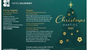 Get in the festive spirit with unforgettable Christmas parties at the 4 Star Hotel Kilkenny