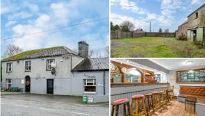 Inside traditional Kilkenny pub with home and two acres now for sale