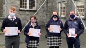 Comhghairdeas! Colaiste Pobail Osraí students are national essay competition finalists