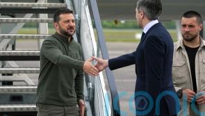 Harris and Zelensky embrace as Ukrainian president lands in Ireland
