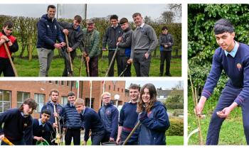PICTURES: Lions Club teams up with two Kilkenny schools for special tree planting drive