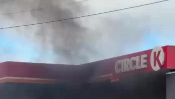 WATCH: Car engulfed into flames at Kilkenny petrol station 