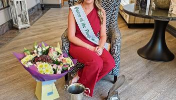 Ellen  Nyhan, Queen of the Plough 2025.  Ellen is daughter of Rose Tynan, Gaulstown, Tullaroan