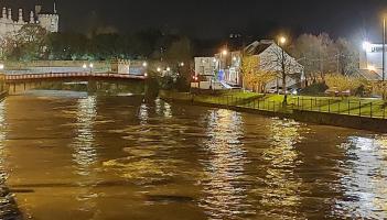 Pictures: Heavy rainfall and swollen rivers prompt flooding fears in Kilkenny, with some roads underwater