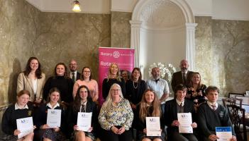 Students, teachers, judges and members of Kilkenny Rotary Club