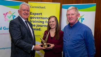 Diarmuid O Corrbui CEO of Carmichael,  Salena Grace Centre Manager of Kilkenny Volunteer Centre, Alan Curtis Chairperson of Kilkenny Volunteer Centre 