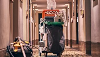 Hotel housekeeping trolley