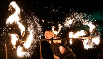 Pictures: St Patrick's festival Fire and Drum show lights up home of Kilkenny GAA