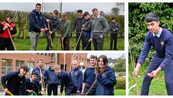 PICTURES: Lions Club teams up with two Kilkenny schools for special tree planting drive