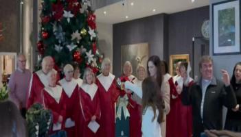 WATCH: Rachel Blackmore shines like a star as she turns on the Christmas tree lights at Lyrath