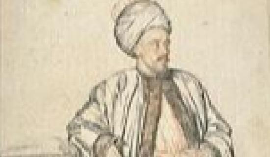 A painting of Bishop Pococke by Jean-&Eacute;tienne&nbsp; Liotard, 1740, which is held in The Louvre