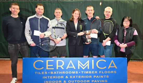 PICTURES: Huge night of finals action at Kilkenny Tennis Club
