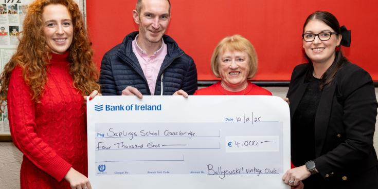 Pictures: Ballyouskill Vintage Club present cheques following annual tractor run