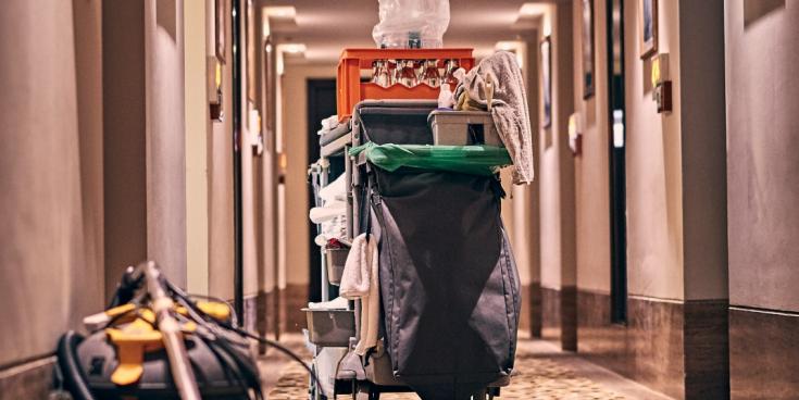Hotel housekeeping trolley