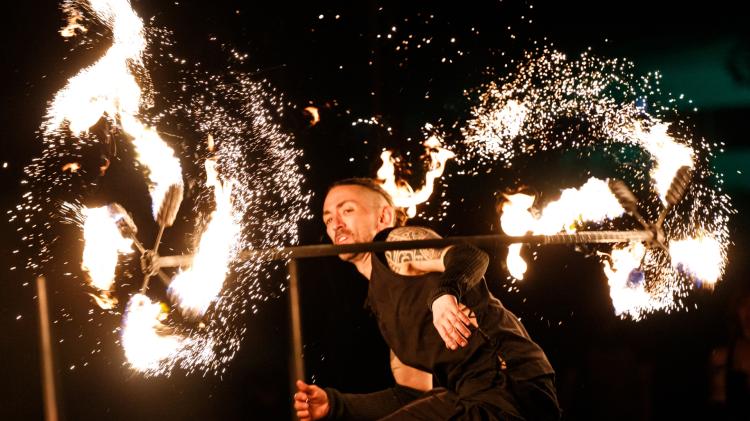 Pictures: St Patrick's festival Fire and Drum show lights up home of Kilkenny GAA