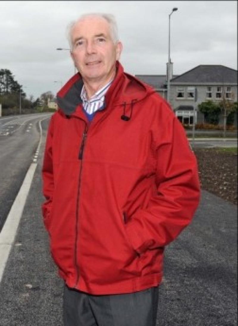Cllr John Coonan at the Kells Road improvements. PIcture: Michael Brophy.