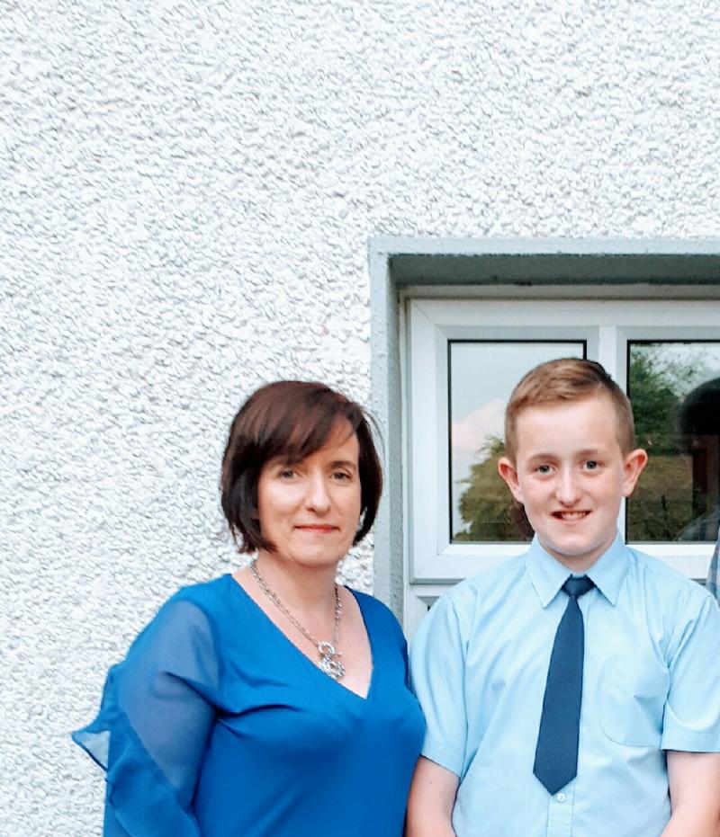 Maria Davis and her son, Darragh 