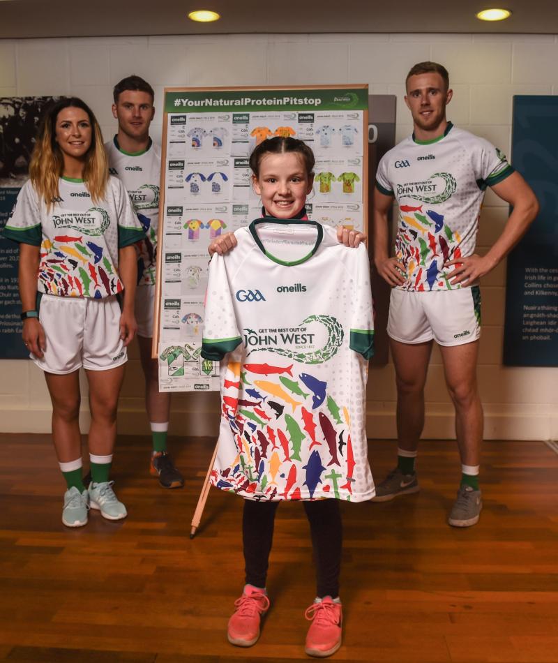 Kilkenny 10-year-old Aoibheann O&rsquo;Neill after winning the jersey design competition