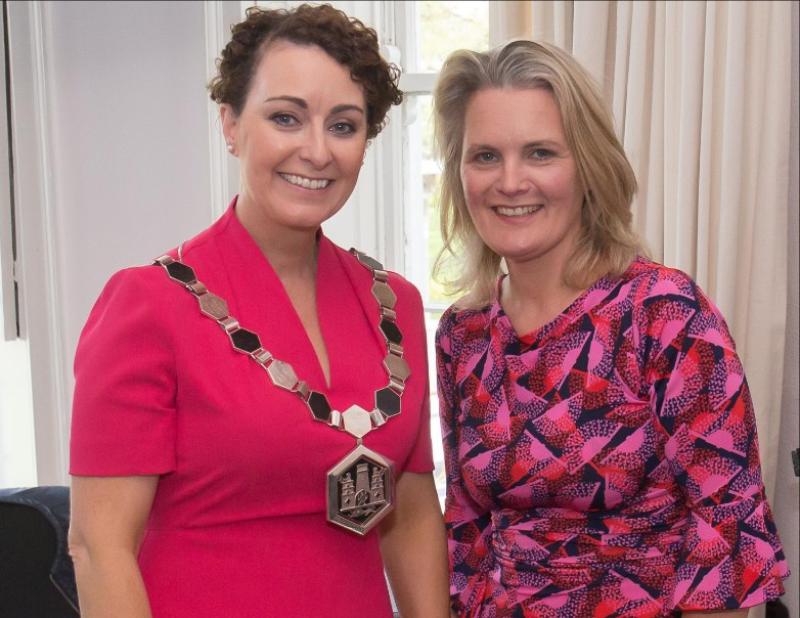 Incoming President Marion Acreman on left with the outgoing President Deirdre Shine