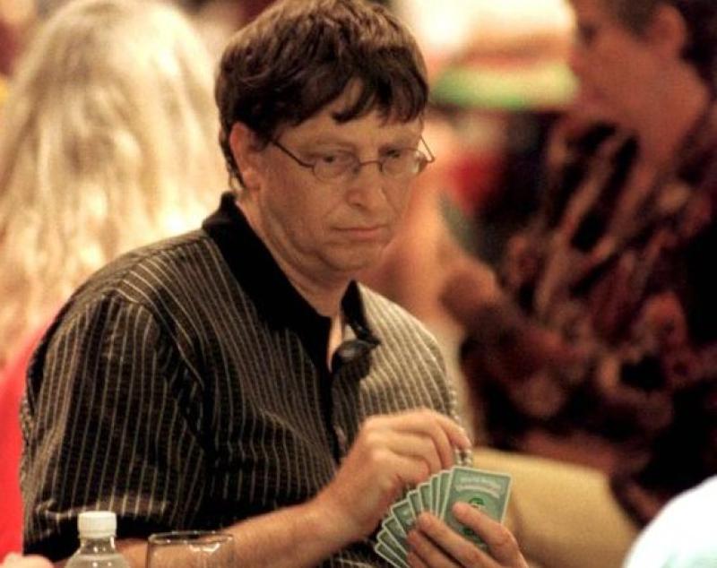 Bill Gates of Microsoft took up the game of bridge