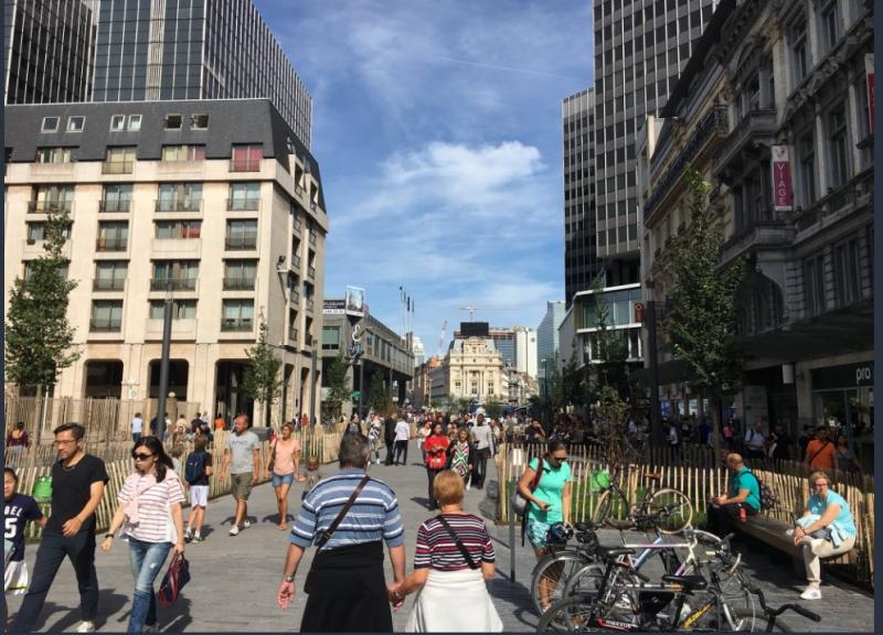 Kilkenny limestones paves the streets of Brussels