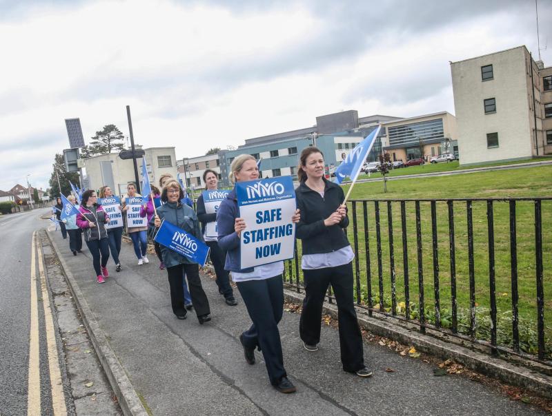 Nurses protesting at St Luke's Hospital