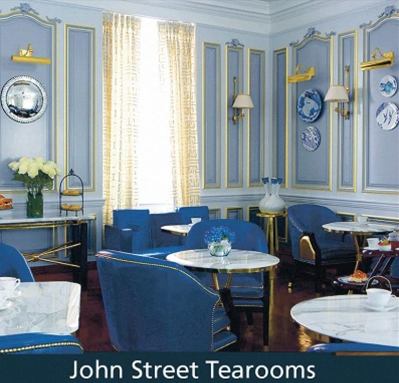 Stunning menu at Langtons Johns Street Tea Rooms