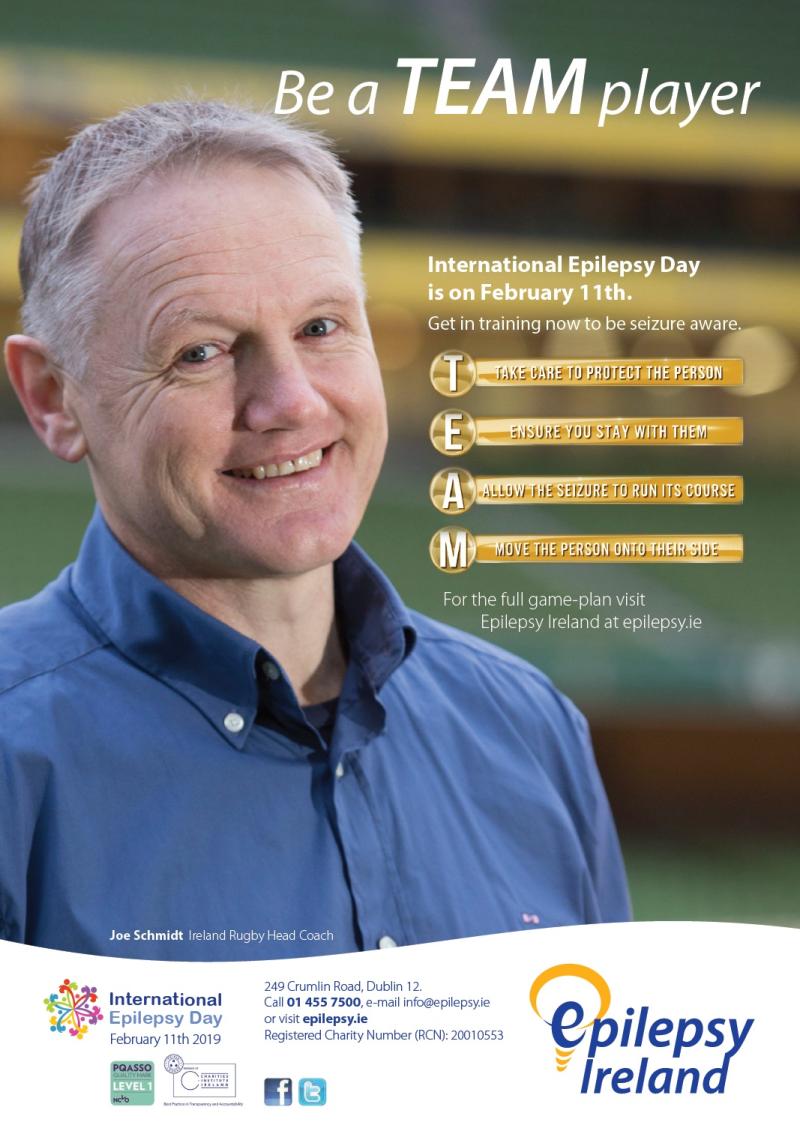 Joe Schmidt supports seizure awareness campaign for International Epilepsy Day