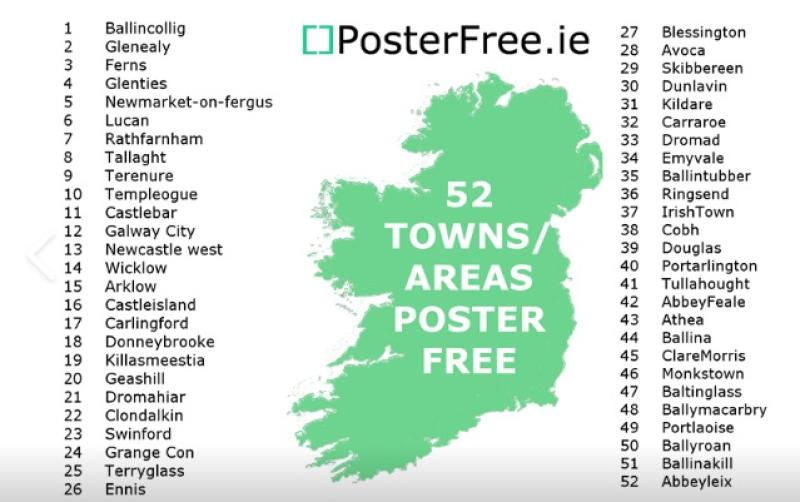 Support grows for 'Poster Free Towns' for elections